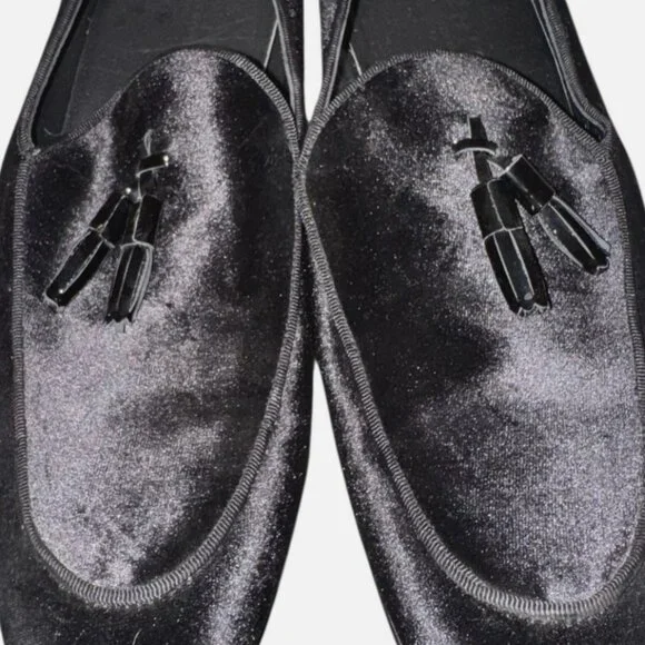 Genio Hand Made Velvet Tassel Loafers 45 12 Formal Dress 